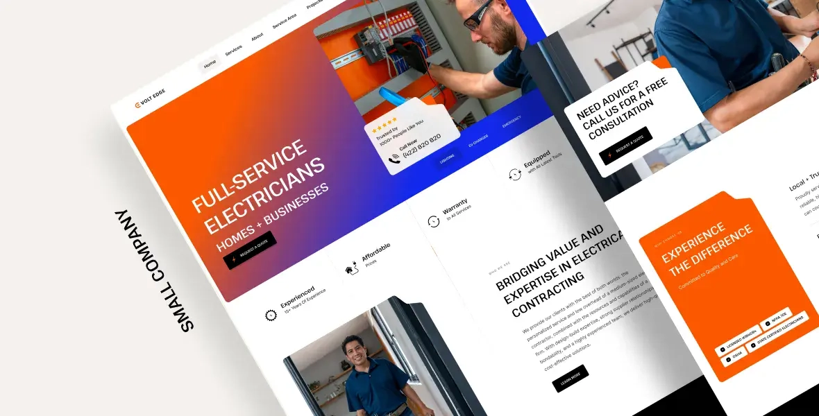 VoltEdge Electrical Services theme preview