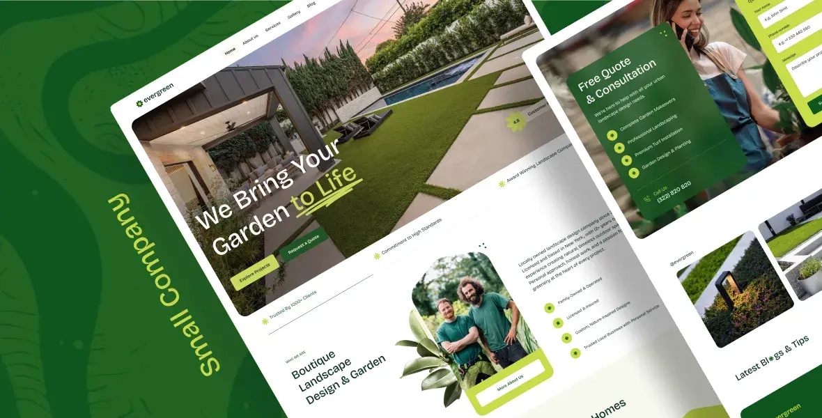 Evergreen Landscaping / Gardening theme preview