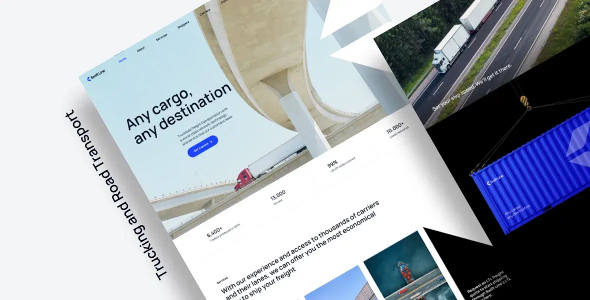 SwiftLine Transportation / Logistics theme preview