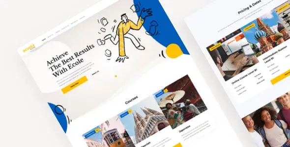Scuola Language School theme preview